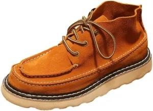 Men's Boots Frosted Suede High-top Shoes Casual Board Shoes Soft Comfortable Fabric Medium Tube Stitching Design Suitable For Daily Work School Commuting