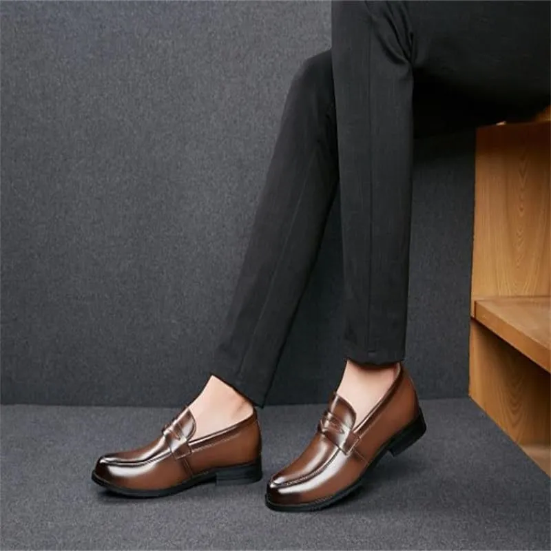 Men's British-Style -Pedal Loafers Business Formal Men's Leather Shoes Breathable Comfortable Soft Sole Suitable for Wedding Driving