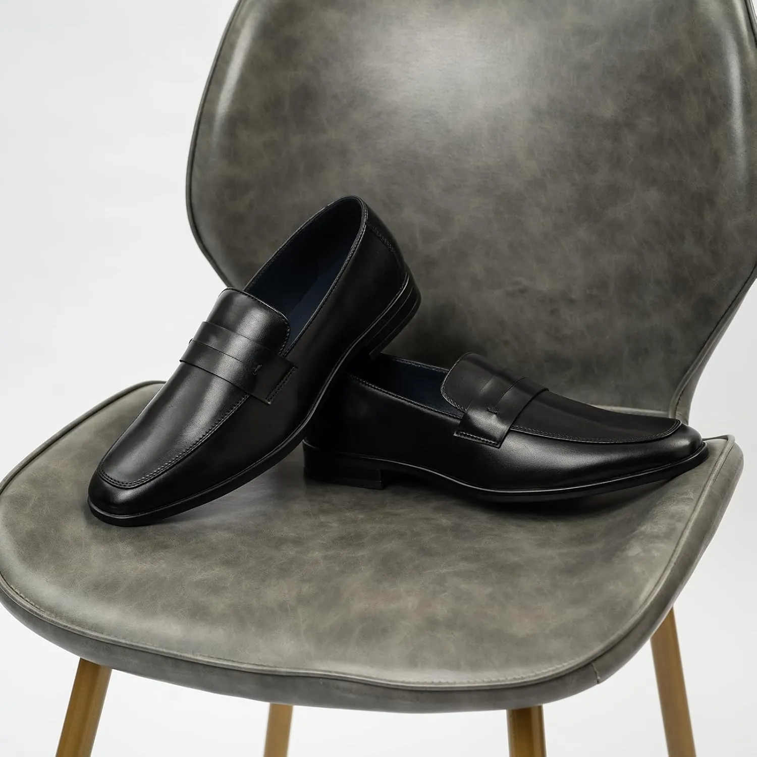 Mens Casual Dress Penny Loafers, Slip on Dress Shoes for Men, Business Casual Shoes Men, Slip on Loafers for Men Comfort