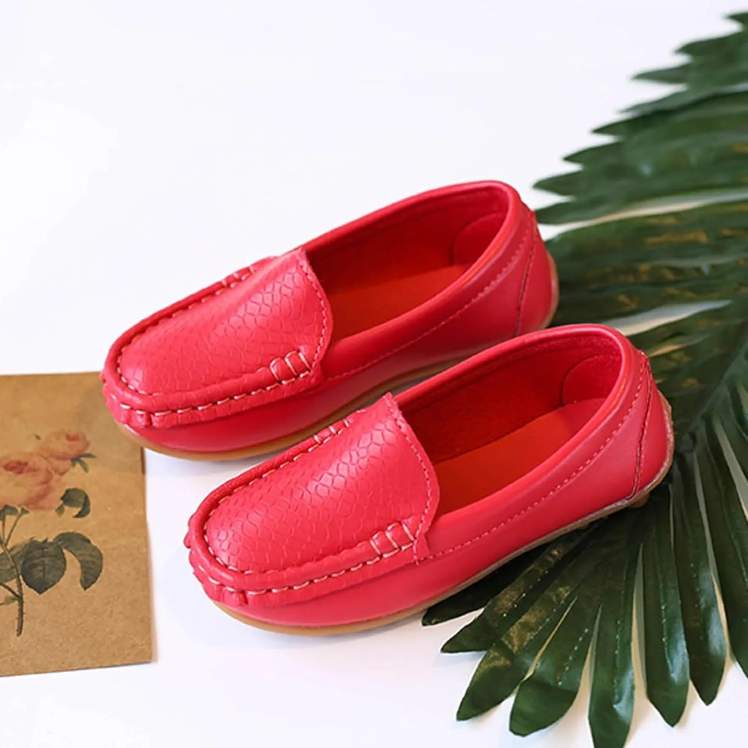 Men's Casual Dress Sneakers Toddler Little Kid Boys Girls Soft Slip On Loafers Dress Flat Shoes Boat Shoes Casual