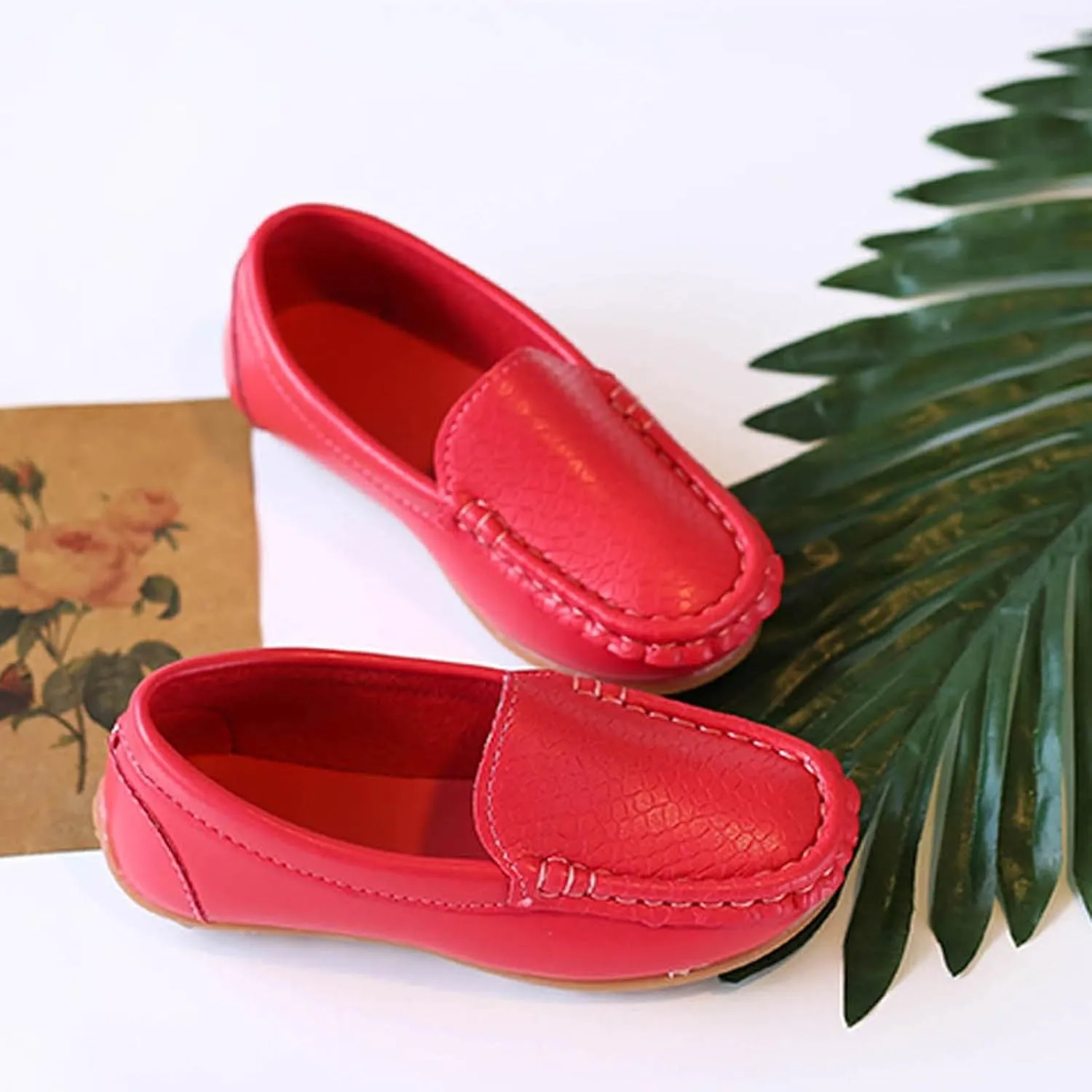 Men's Casual Dress Sneakers Toddler Little Kid Boys Girls Soft Slip On Loafers Dress Flat Shoes Boat Shoes Casual