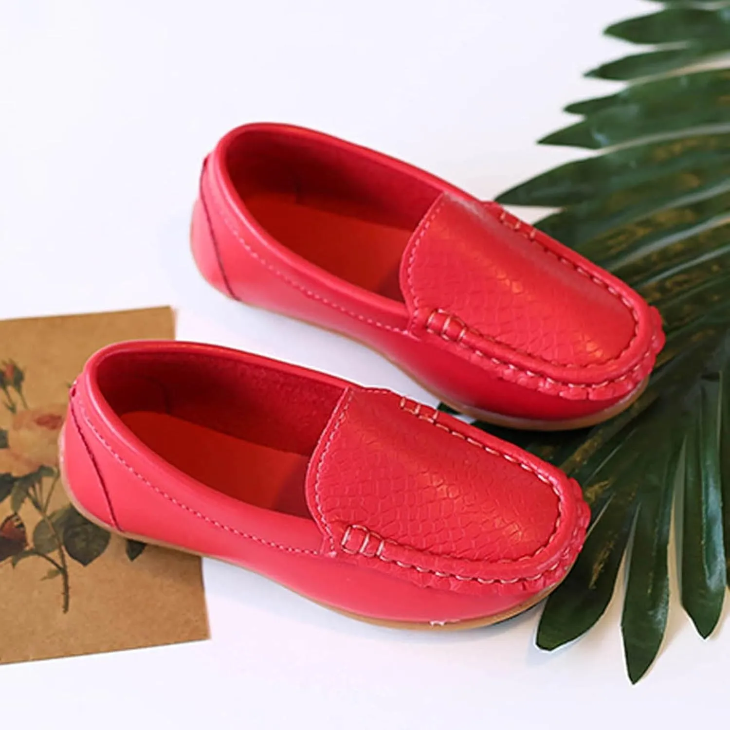 Men's Casual Dress Sneakers Toddler Little Kid Boys Girls Soft Slip On Loafers Dress Flat Shoes Boat Shoes Casual