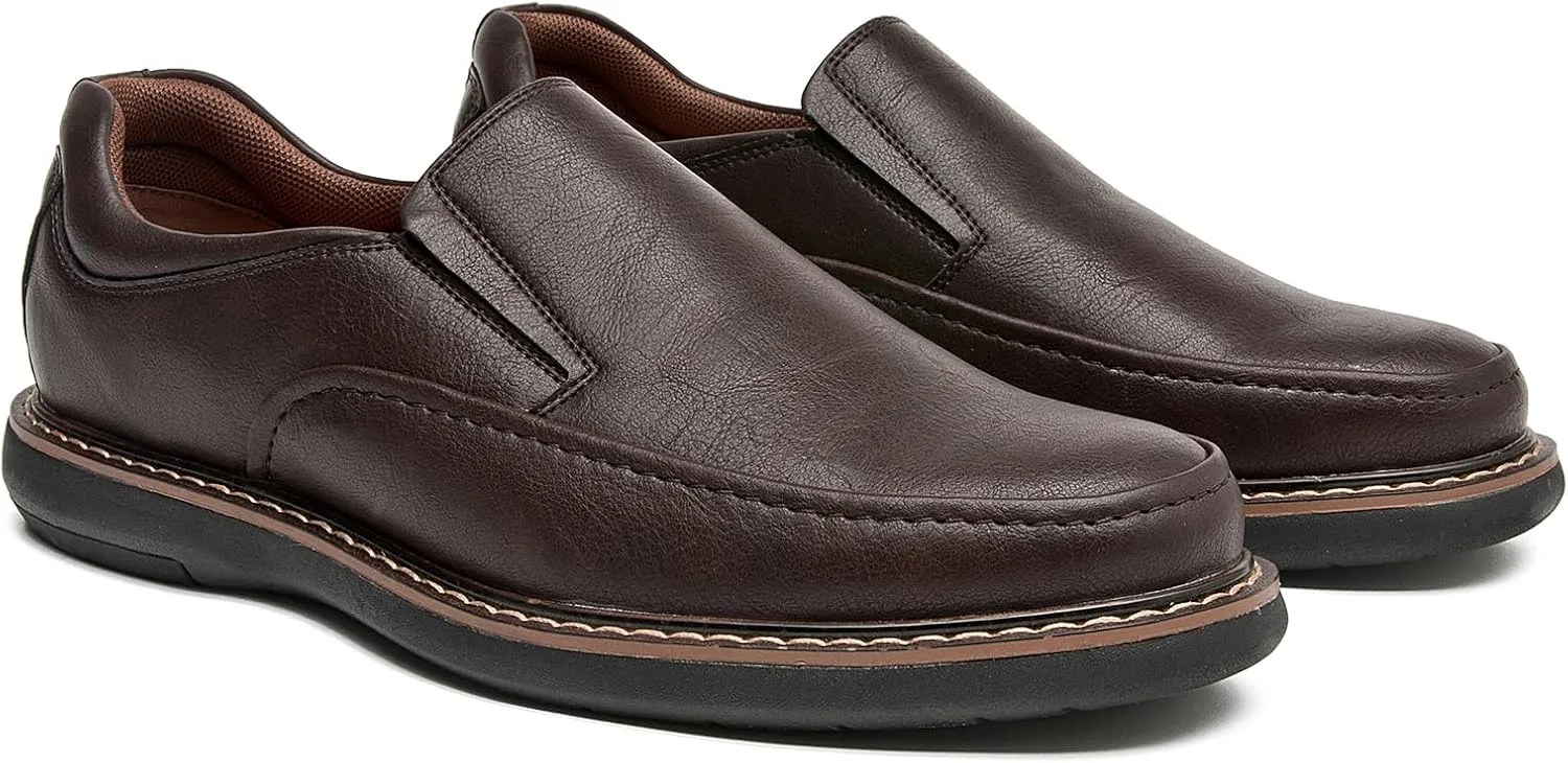 Men's Casual Loafers Slip On Dress Shoes Comfortable Leather Walking Shoes Lightweight Driving Moccasin Loafers