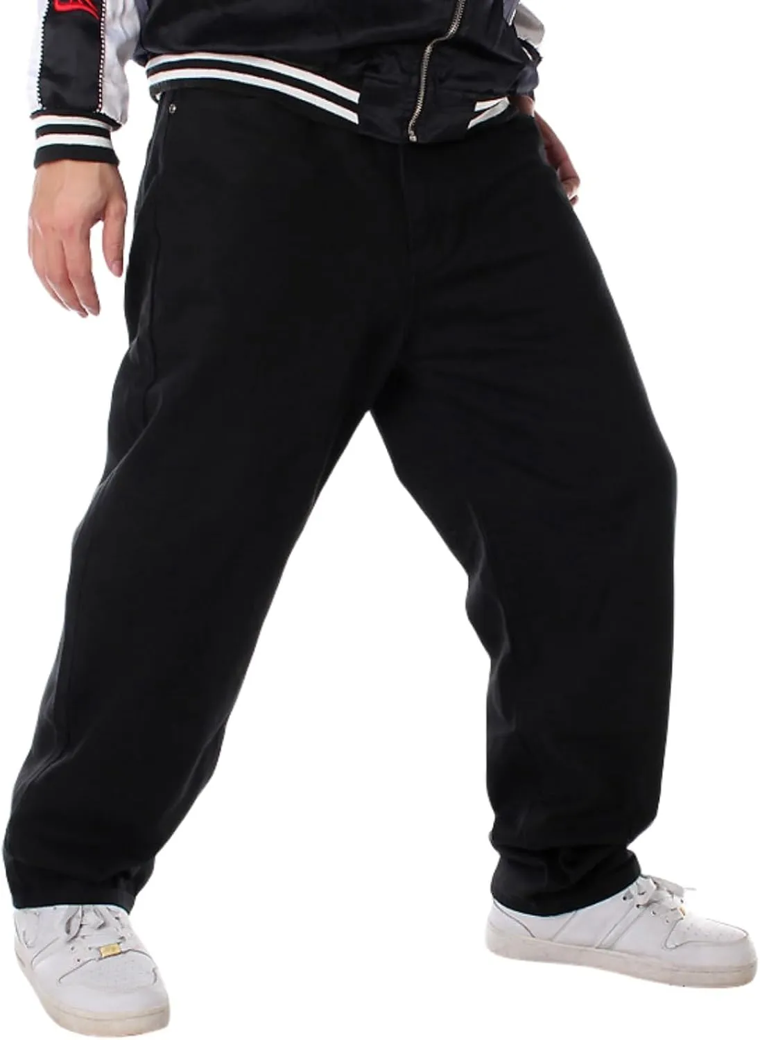 Men's Classic Baggy Jeans Hip Hop Streewear Jeans Casual Dance Jogging Trousers Loose Fit Denim Pants