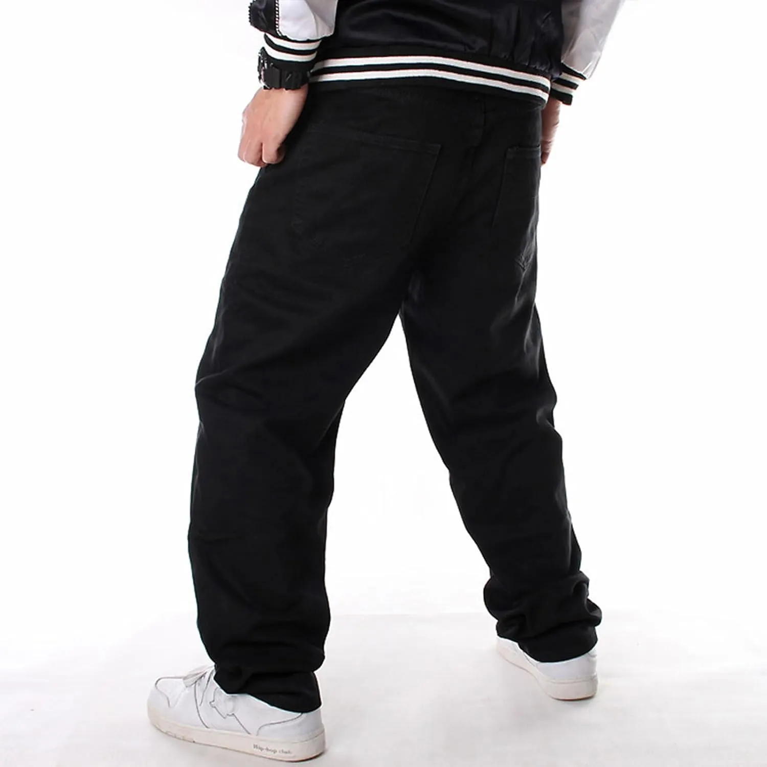Men's Classic Baggy Jeans Hip Hop Streewear Jeans Casual Dance Jogging Trousers Loose Fit Denim Pants