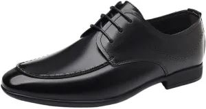 Men's Classic Business Lace Up Dress Shoes Comfortable Non-Slip Low Top Wedding Work Shoes