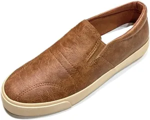 Mens Classic Leather Loafers Resistant Lightweight Anti-Slip Slip-on Platform Oxford Height-Increasing Shoes