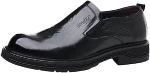 Mens Dress Oxford Formal Shoes Leather Business Shoes Lightweight All-Day Comfort Non-Slip Soft Sole Penny