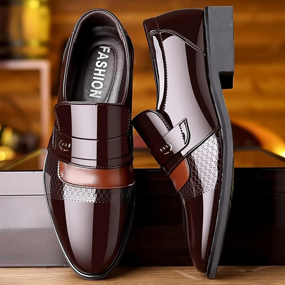 Men's Dress Shoes Casual Oxford Slip on Shoes Business Formal Tuxedo Shoes