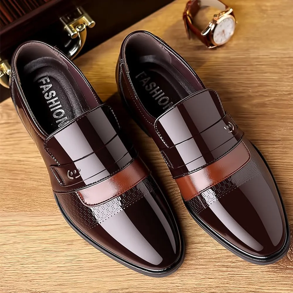 Men's Dress Shoes Casual Oxford Slip on Shoes Business Formal Tuxedo Shoes