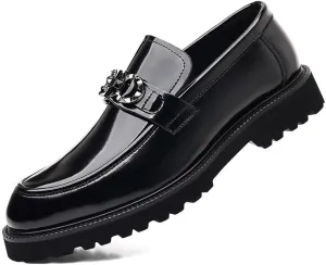 Men's Dress Shoes Increase Oxfords Business Casual Loafers Patent Leather Formal Oxford Slip On Dress Shoes