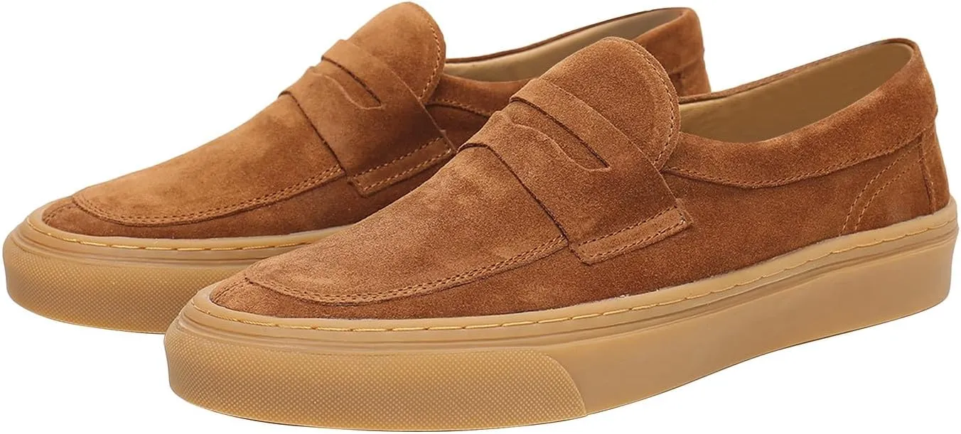 Mens Dress Shoes Slip-Ons Penny Loafers Suede Slippers Fashion Casual Business Prom Mocasines Boat Fashion Comfortable Breathable Summer Shoes for Men