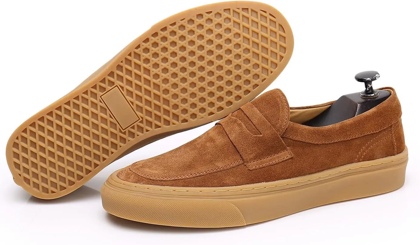 Mens Dress Shoes Slip-Ons Penny Loafers Suede Slippers Fashion Casual Business Prom Mocasines Boat Fashion Comfortable Breathable Summer Shoes for Men