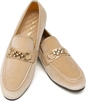 Men's Fashion Formal Velvet Loafers and Wedding Dress Shoes for Men, Penny Slip-On Smoking Luxury Men Casual Shoes