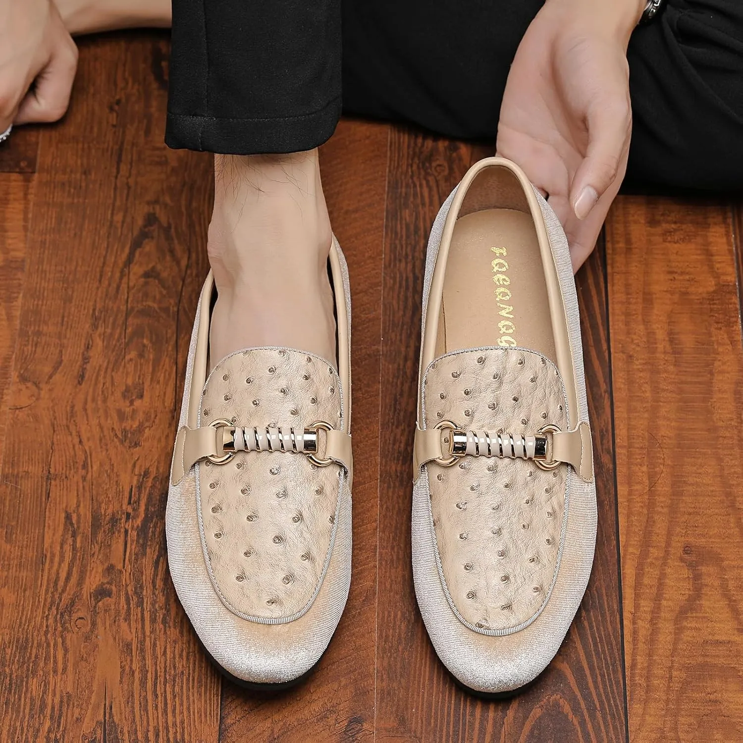 Men's Fashion Formal Velvet Loafers and Wedding Dress Shoes for Men, Penny Slip-On Smoking Luxury Men Casual Shoes