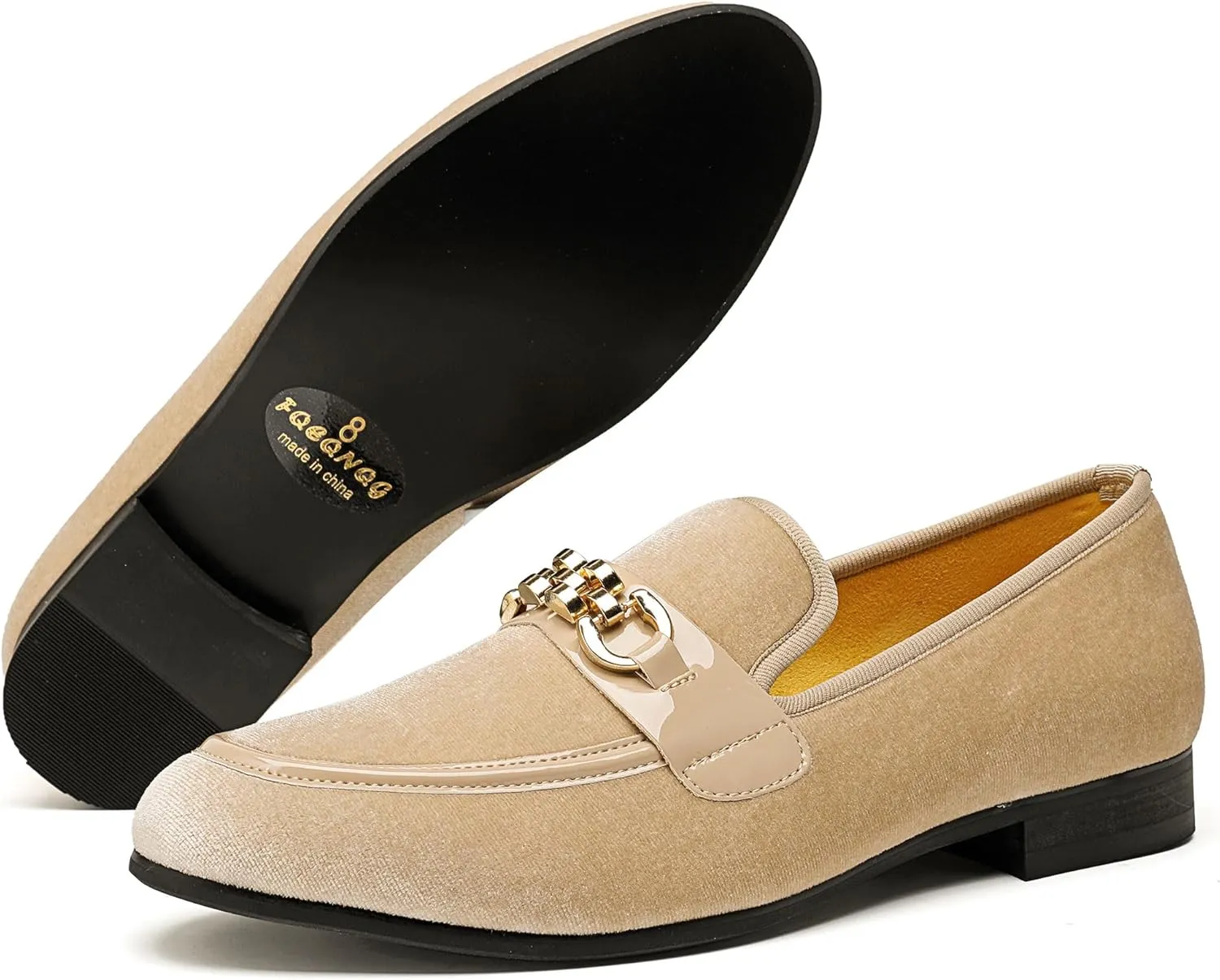 Men's Fashion Formal Velvet Loafers and Wedding Dress Shoes for Men, Penny Slip-On Smoking Luxury Men Casual Shoes