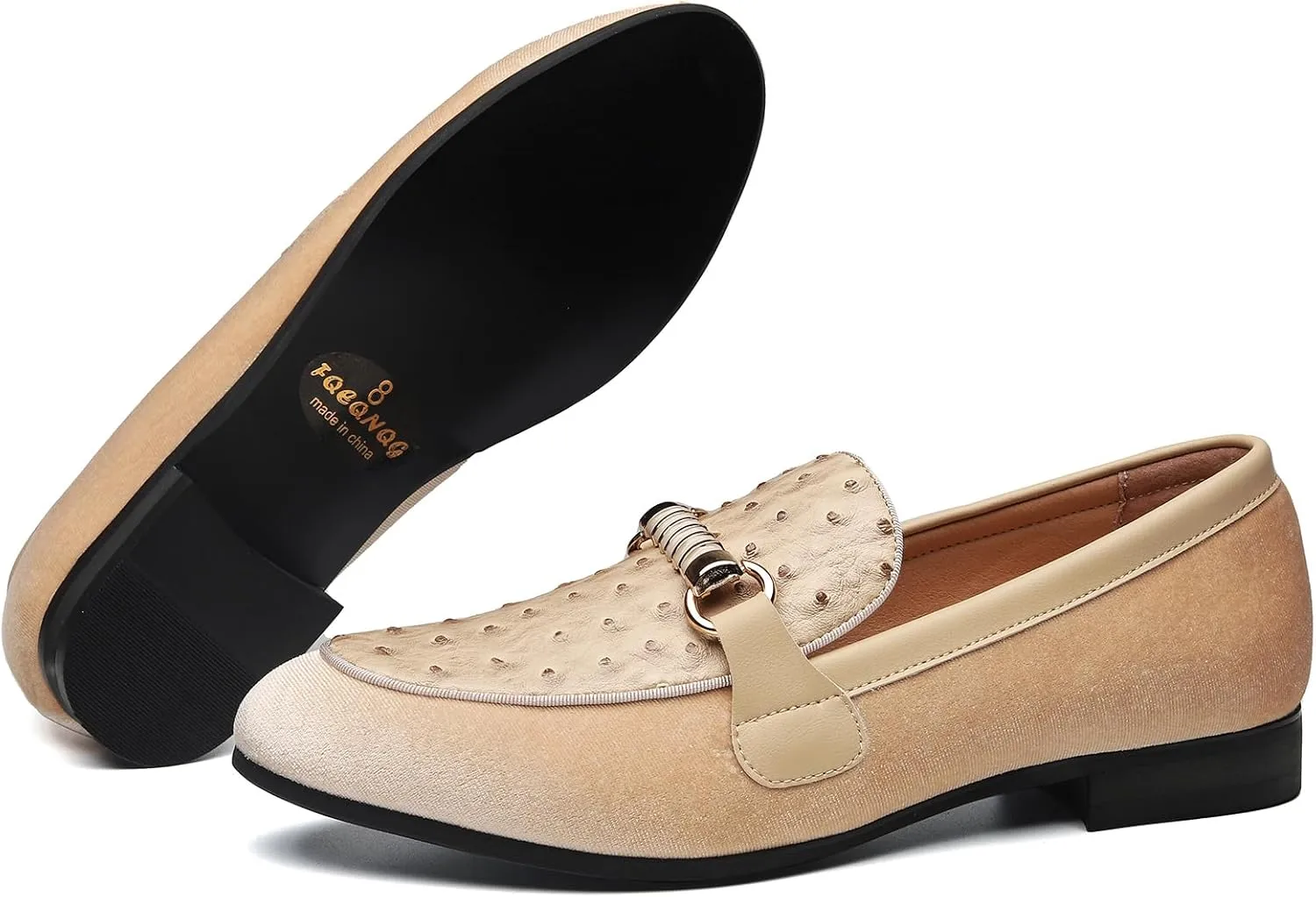 Men's Fashion Formal Velvet Loafers and Wedding Dress Shoes for Men, Penny Slip-On Smoking Luxury Men Casual Shoes