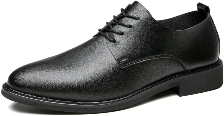 Men's Lace-up Casual -Foot Loafers Soft Sole Lightweight Leather Lining Formal Shoes Non-Slip Suitable for Work Driving