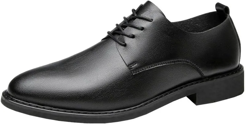Men's Lace-up Casual -Foot Loafers Soft Sole Lightweight Leather Lining Formal Shoes Non-Slip Suitable for Work Driving