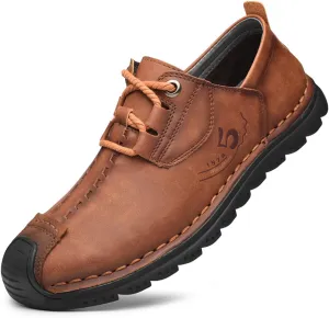 Men's Leather Casual Shoes Fashion Sneakers Driving Loafers Walking Shoes for Men