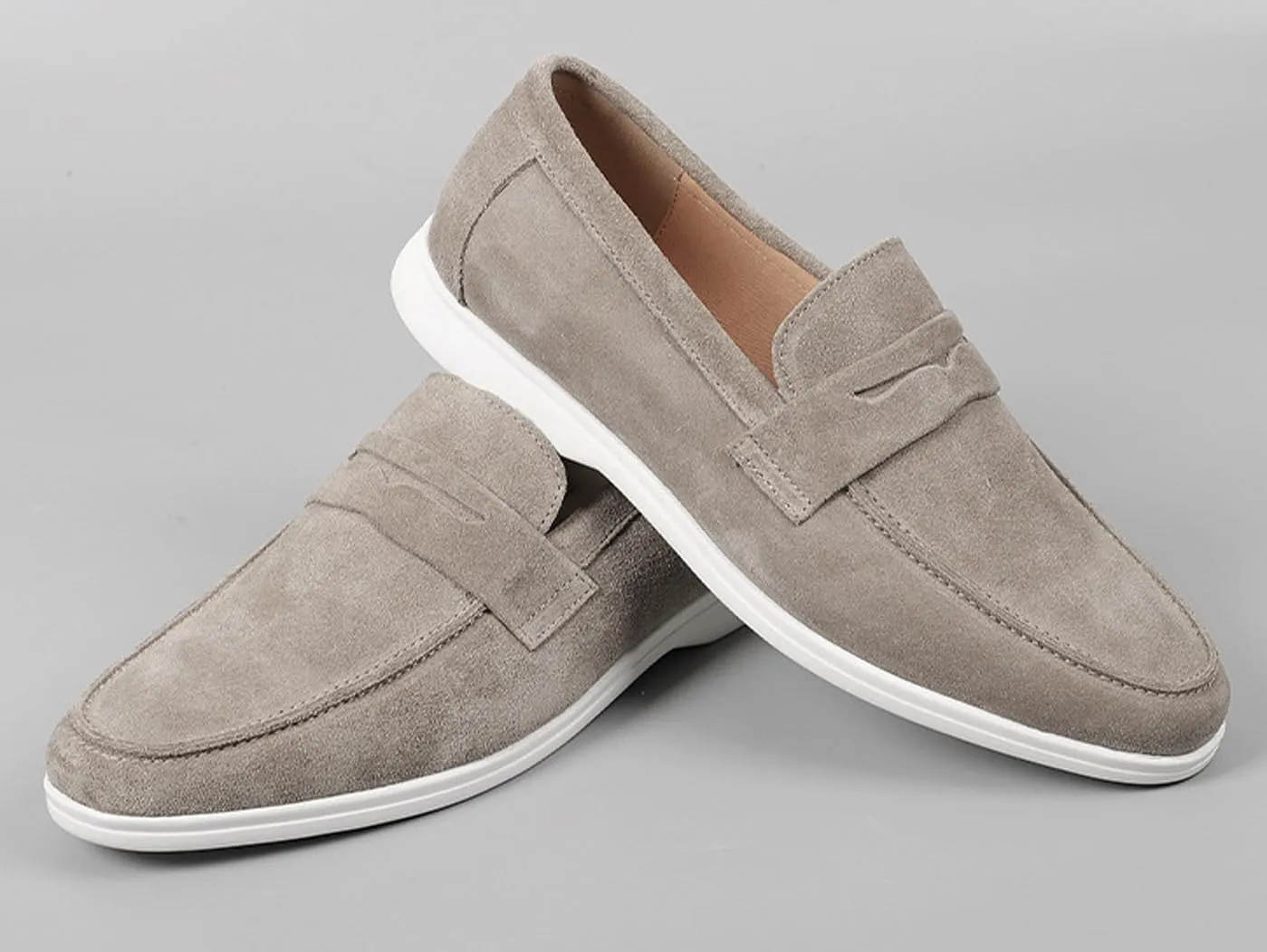 Men's Leather Dress Loafers - Business & Wedding Shoes | Genuine Leather Derby Moccasins for Suits & Tuxedos | Modern & Comfortable Formal Wear