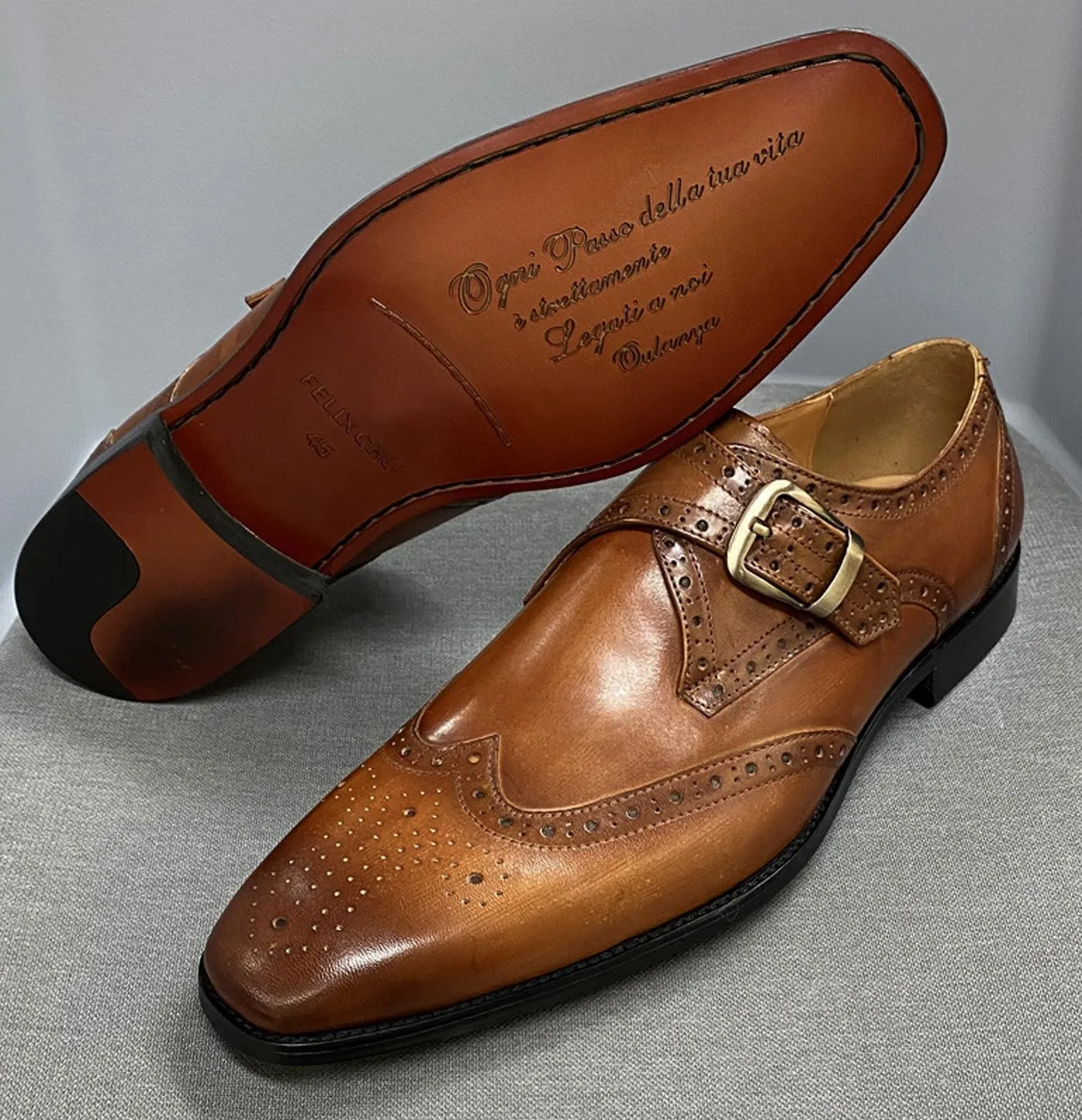 Mens Loafers Formal Dress Shoes Genunie Leather Wingtip Toe Monk Strap Loafer Prom Wedding Business Casual Suit Shoes Comfortable Fashion Tuxedo Shoes for Men