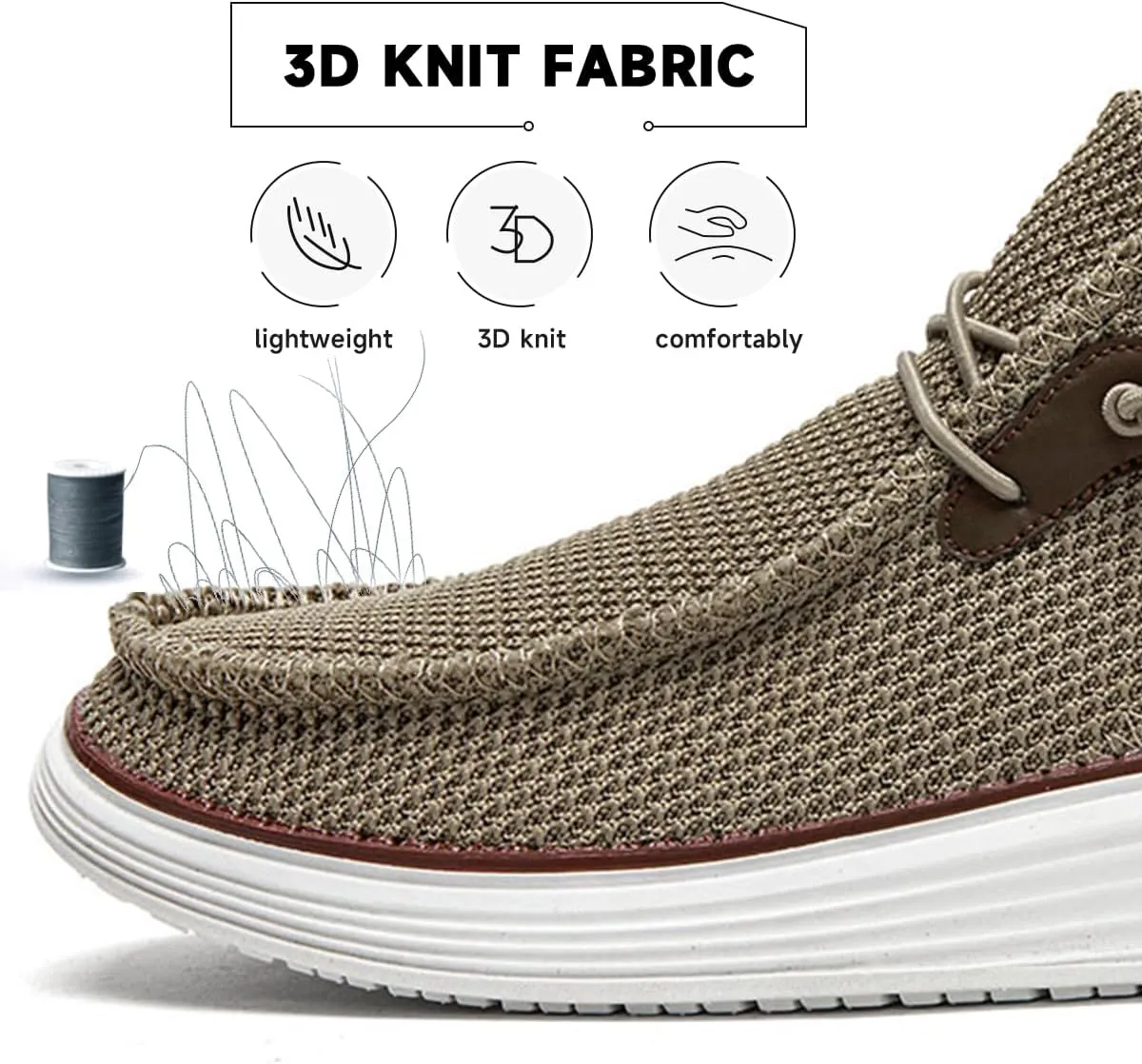 Men's Loafers Slip On Sneakers Boat Walking Fashion Shoes Classcial Comfortable Stylish Lightweight Casual Shoes for Men Non-Slip Durable Home Driving Shoes