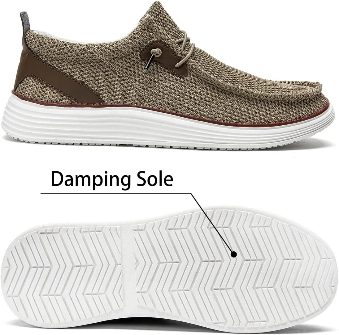 Men's Loafers Slip On Sneakers Boat Walking Fashion Shoes Classcial Comfortable Stylish Lightweight Casual Shoes for Men Non-Slip Durable Home Driving Shoes