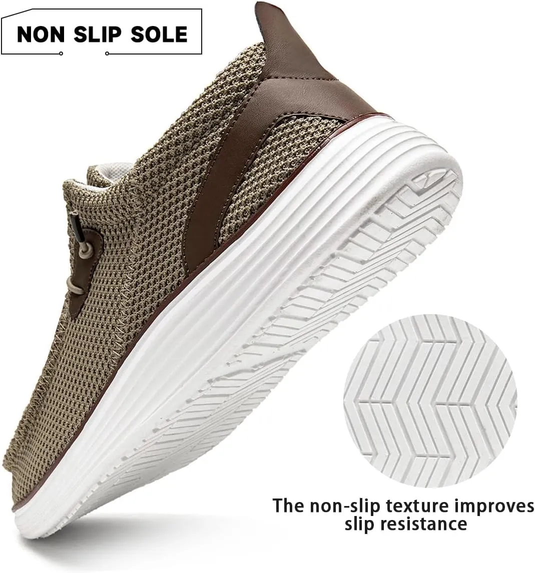 Men's Loafers Slip On Sneakers Boat Walking Fashion Shoes Classcial Comfortable Stylish Lightweight Casual Shoes for Men Non-Slip Durable Home Driving Shoes