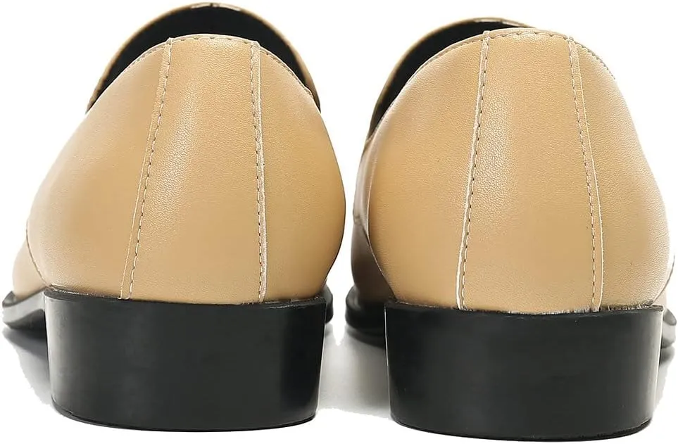 Men's Loafers Slip-Ons Dress Casual Business Penny Loafers Prom Wedding Tuxedo Business Smoking Summer Gold Chain Party Shoes for Boy