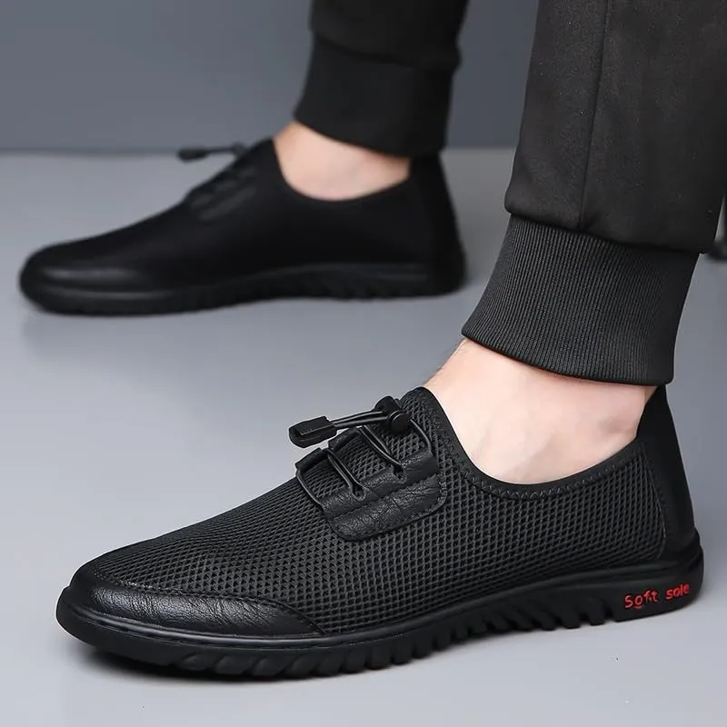 Men's Moccasins Summer Breathable Driving Shoes Men-Slip on Walking Loafers Casual Shoes for Men's Outdoor Activities
