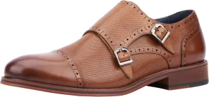 Mens Morgan Monk Strap, Round Toe Dress Shoe, Rubber Outsole