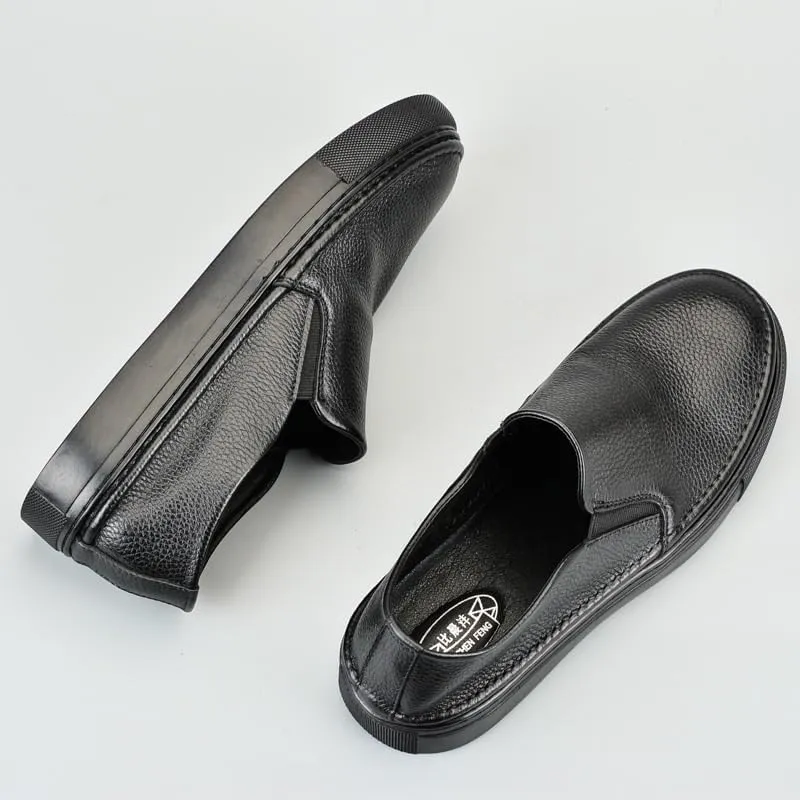 Men's Nubuck Leather Driving Loafers Flexible Crepe Sole with Decorative Perforations for Casual Weekends and Road Trips
