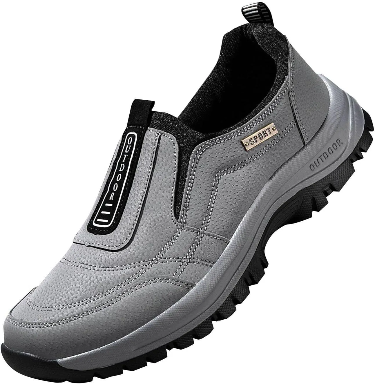 Mens Orthopedic Walking Shoes Outdoor Casual Arch Support Comfortable Waterproof Hiking Shoes for Men Breathable Fashion Sneakers for Outdoor Running