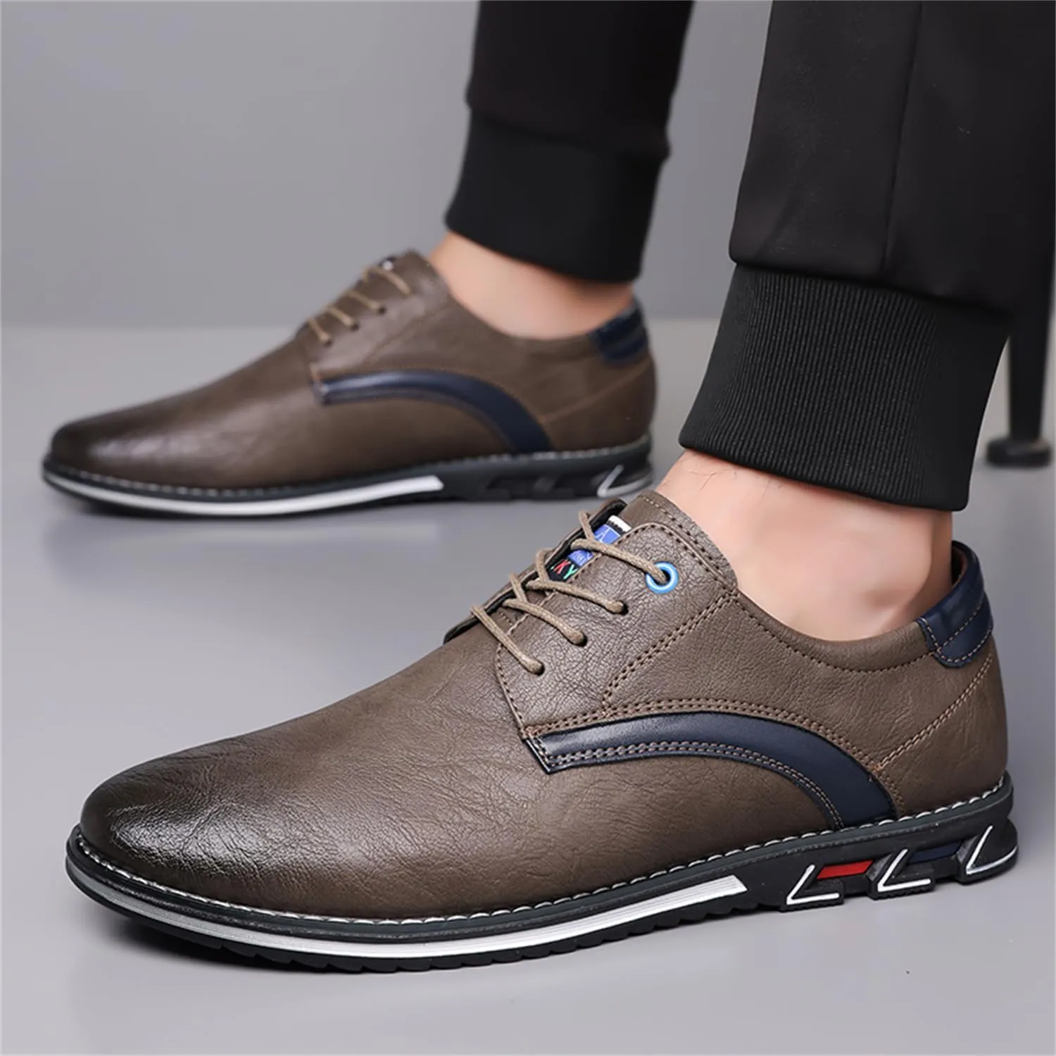 Men's Oxford Casual Dress Shoes Classic Tuxedo Lace-up Lightweight Formal Loafers