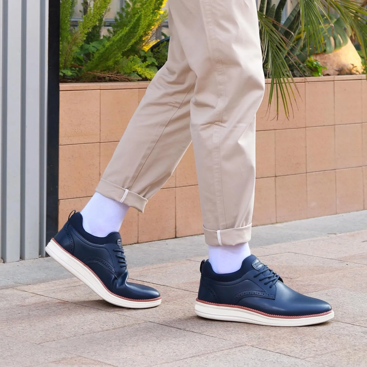 Mens Oxfords Lace-Up Lightweight Casual Busniess Comfortable Dress Shoes for Men