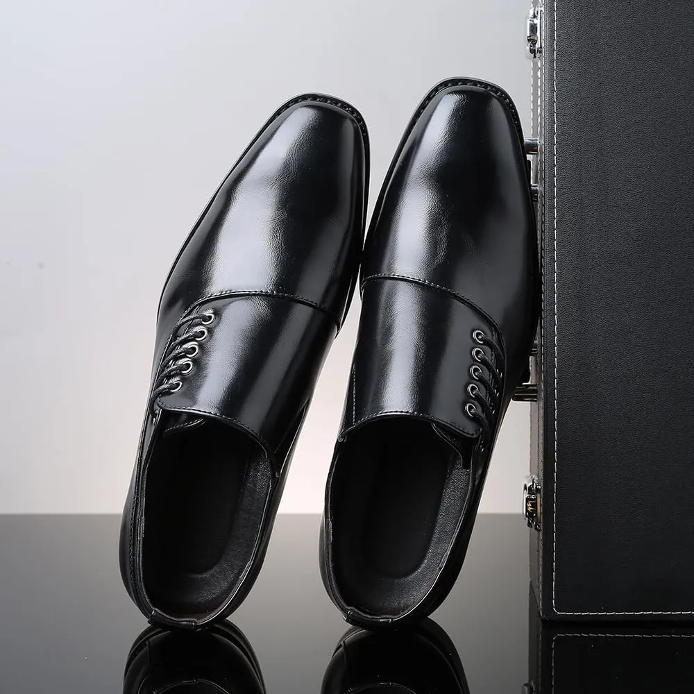 Men's Premium Leather Dress Shoes - Oxford Style Monk Strap Wingtip Formal Footwear for Gentlemen Slip on Loafers