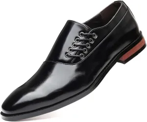 Men's Premium Leather Dress Shoes - Oxford Style Monk Strap Wingtip Formal Footwear for Gentlemen Slip on Loafers