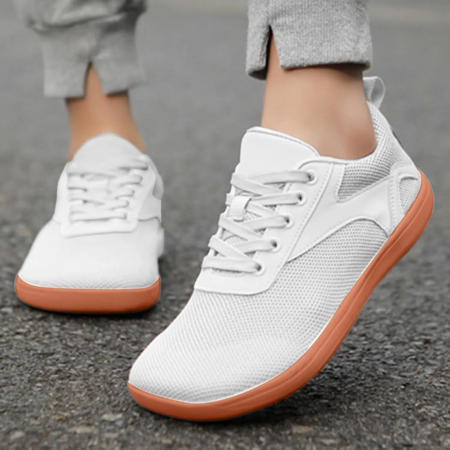 Men's Slip Shoes Casual Sports Shoes with Thin Soles and Wide Toes for Both Men and Women