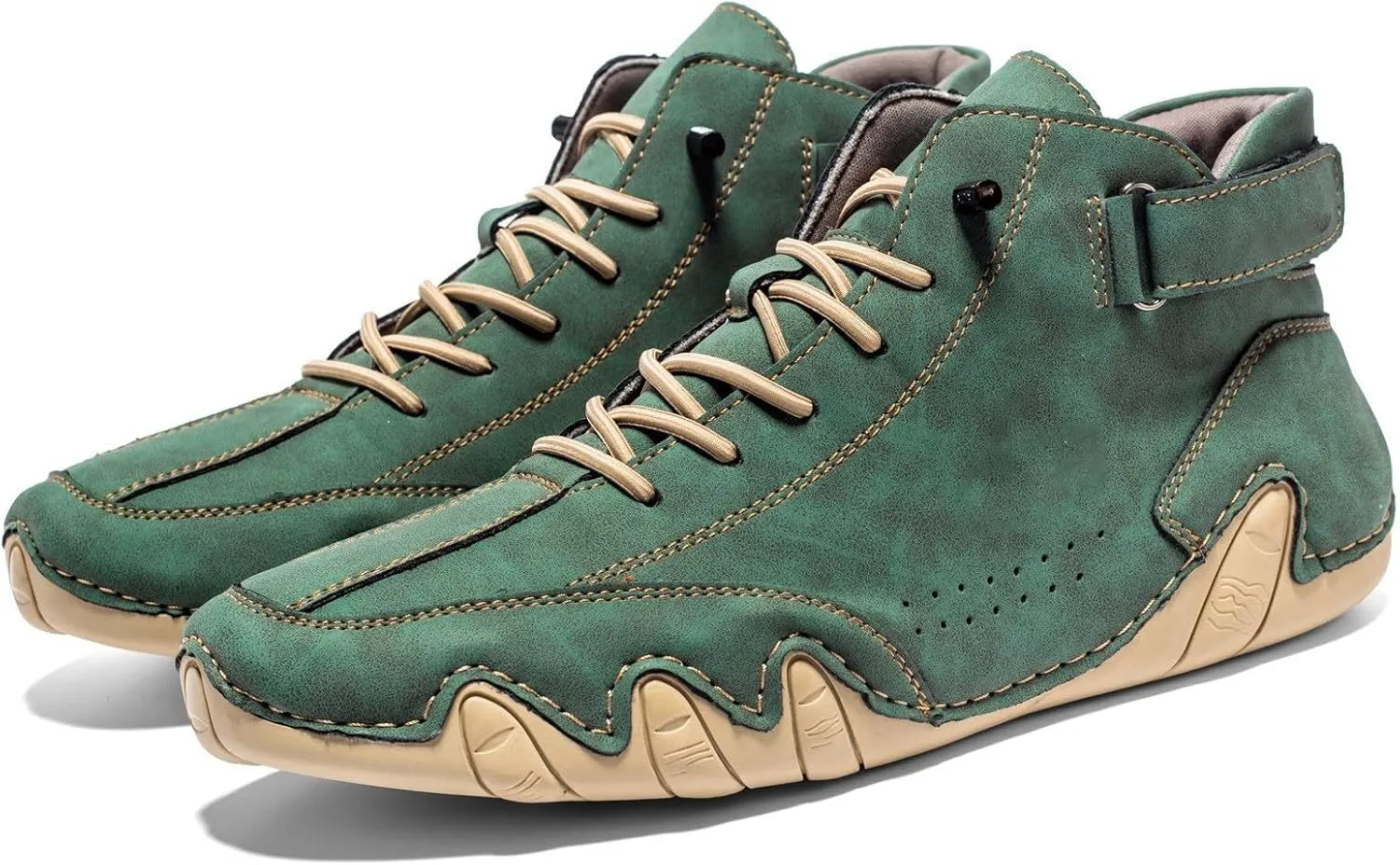 Men's Slip Shoes Couple's New Foreign Trade High Top Boots Men And Women Leisure Short Boots Trend Breathable Leather