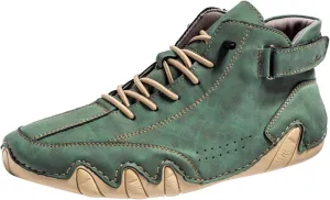 Men's Slip Shoes Couple's New Foreign Trade High Top Boots Men And Women Leisure Short Boots Trend Breathable Leather