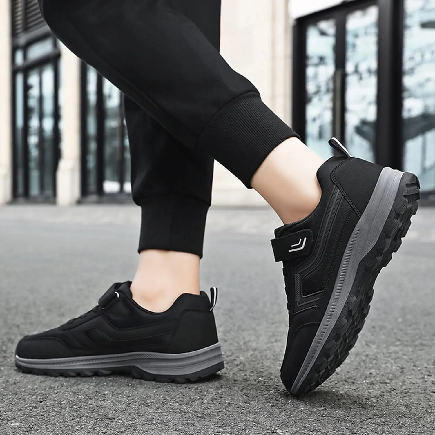 Mens Sneakers Waterproof Hiking Shoes Lightweight Tennis Shoes Comfortable Walking Shoes Outdoor Trekking Shoes