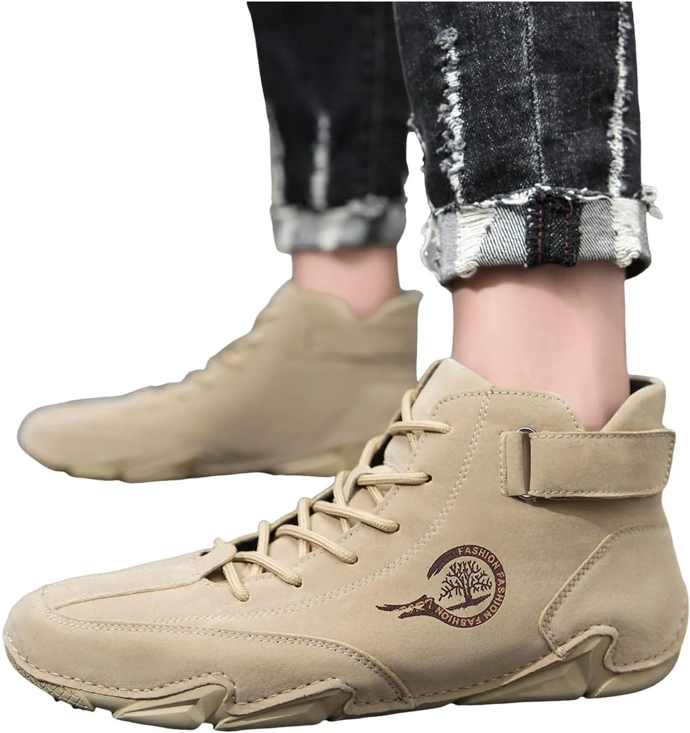 Men's Sneakers Winter Pull On Outwear Fashionable Classic Short Boots PU Breathable Cool Boots