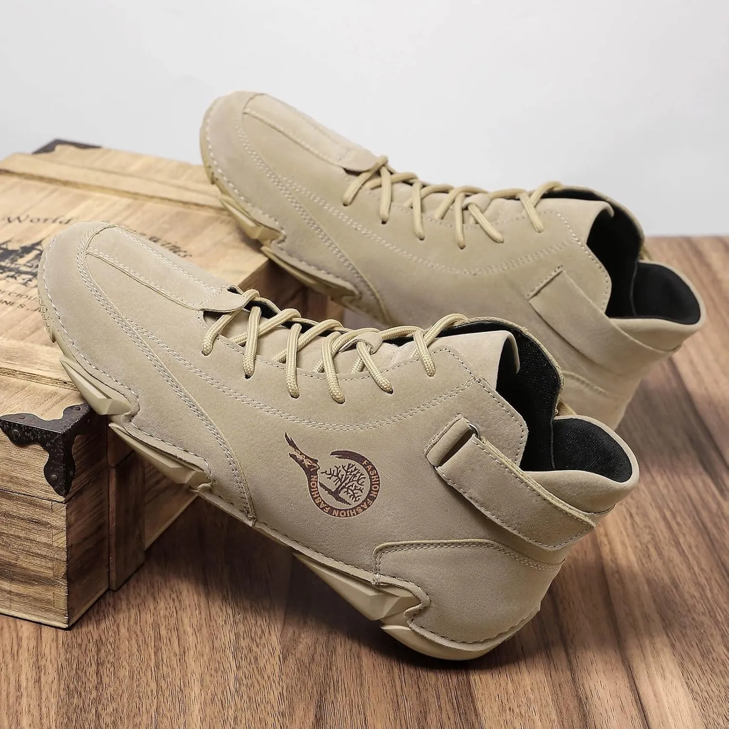 Men's Sneakers Winter Pull On Outwear Fashionable Classic Short Boots PU Breathable Cool Boots