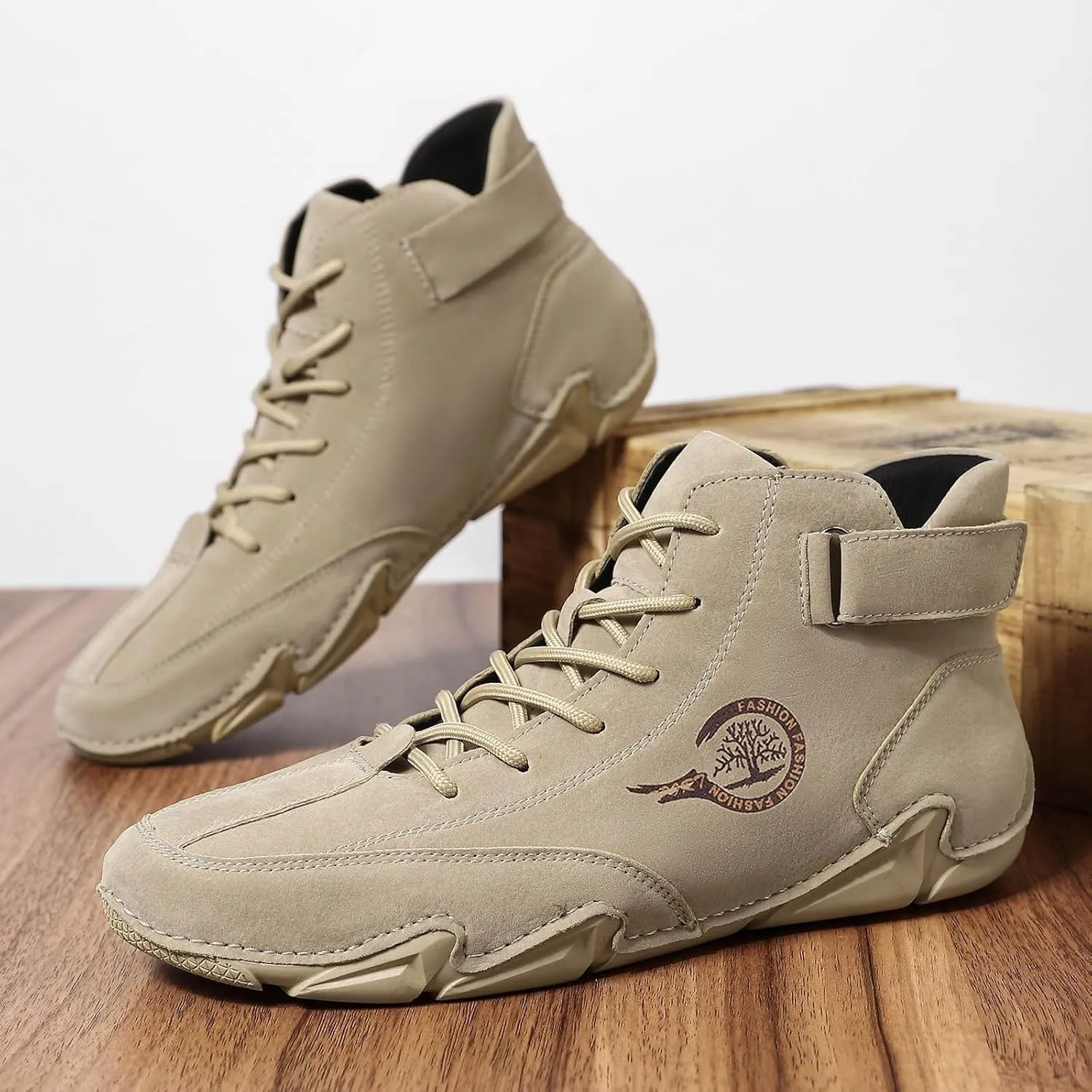 Men's Sneakers Winter Pull On Outwear Fashionable Classic Short Boots PU Breathable Cool Boots