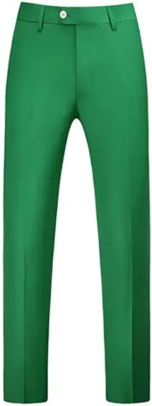 Men's Solid Casual Bright Color Simple Wedding Party Formal Suit Trousers