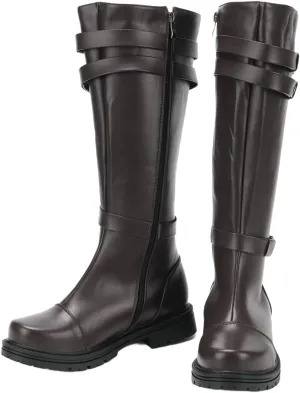Mens Tall Boots Renaissance Vintage Pirate Boots Medieval Cosplay Halloween Viking Riding Shoes