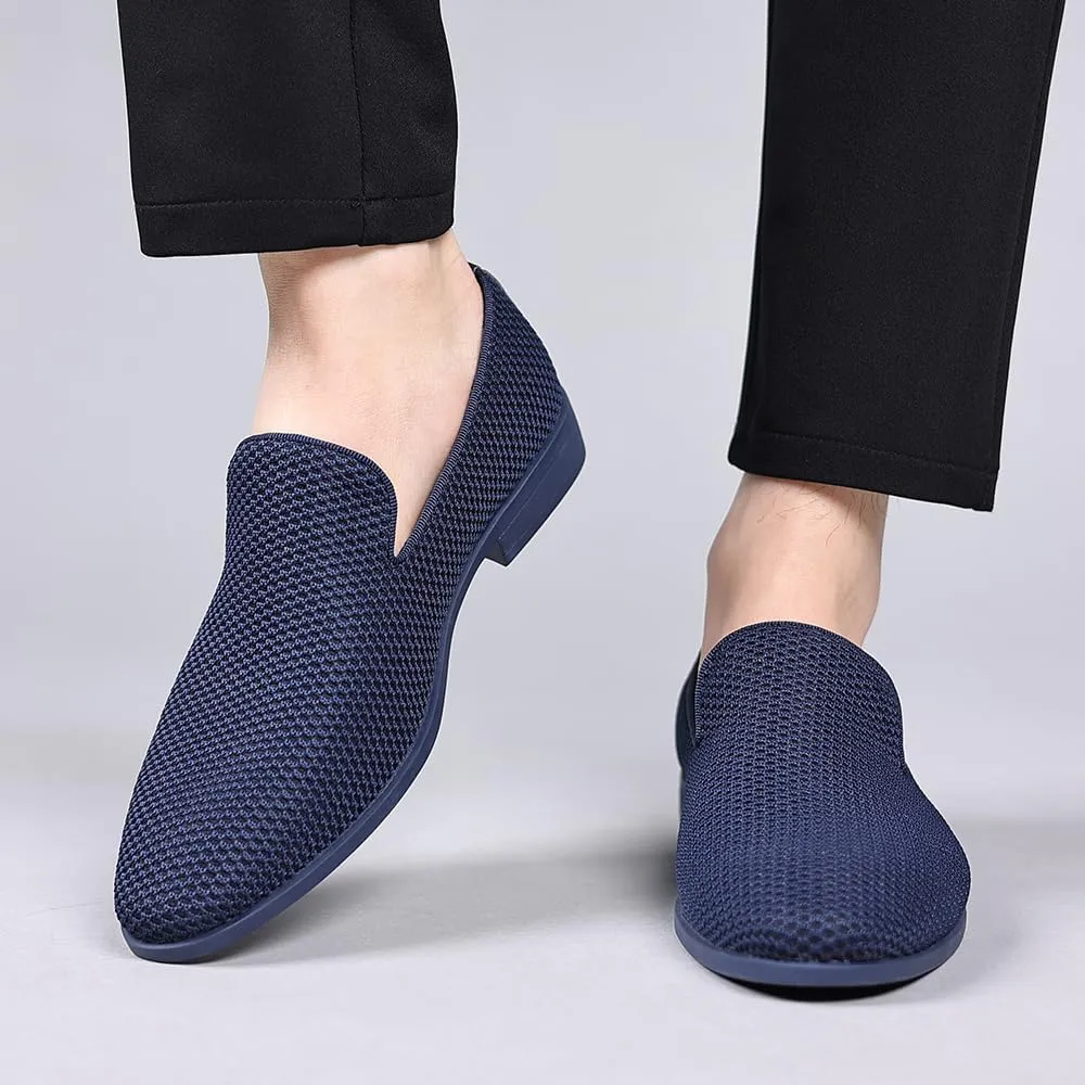 Mens Tuxedo Dress Loafers Slip On Formal Wedding Shoes