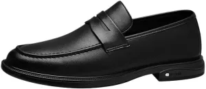 Men's Venetian Slip-On Loafers Hand-Burnished Finish with Elastic Side Panels for Business Travel and Conference Attire