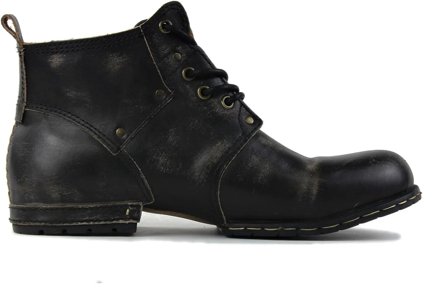 Men's Vintage Brown Chukka Boots Lace-up Motorcycle Casual Leather Dress Ankle Boot for Men Fashion CD-6015-2-Vintage Brown